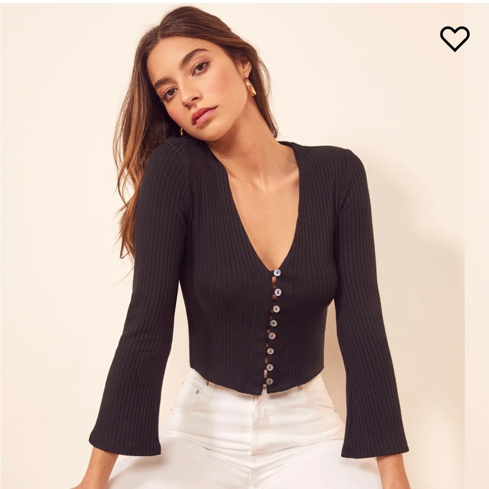 Reformation NWT Geller Knit Top